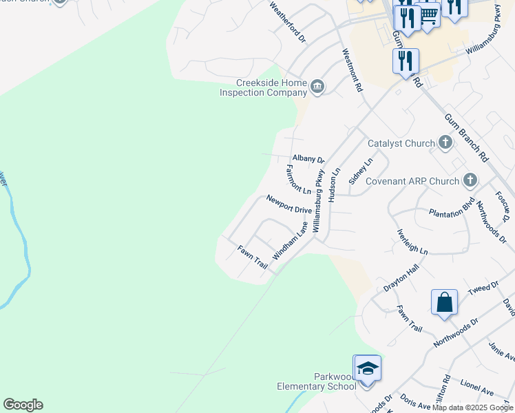 map of restaurants, bars, coffee shops, grocery stores, and more near 221 Newport Drive in Jacksonville