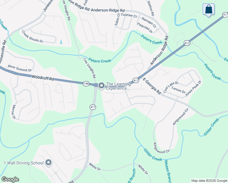 map of restaurants, bars, coffee shops, grocery stores, and more near 10 Green Bank Lane in Simpsonville