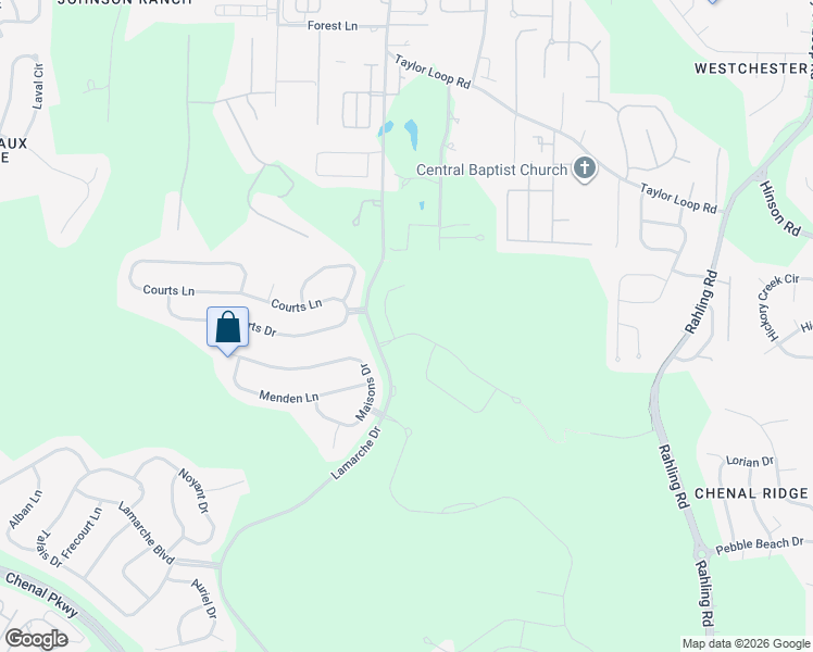 map of restaurants, bars, coffee shops, grocery stores, and more near 26 Maisons Drive in Little Rock