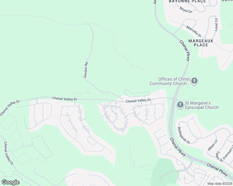 map of restaurants, bars, coffee shops, grocery stores, and more near 2617 Gordon Road in Little Rock
