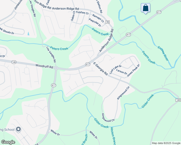 map of restaurants, bars, coffee shops, grocery stores, and more near 14 Beason Farm Lane in Simpsonville