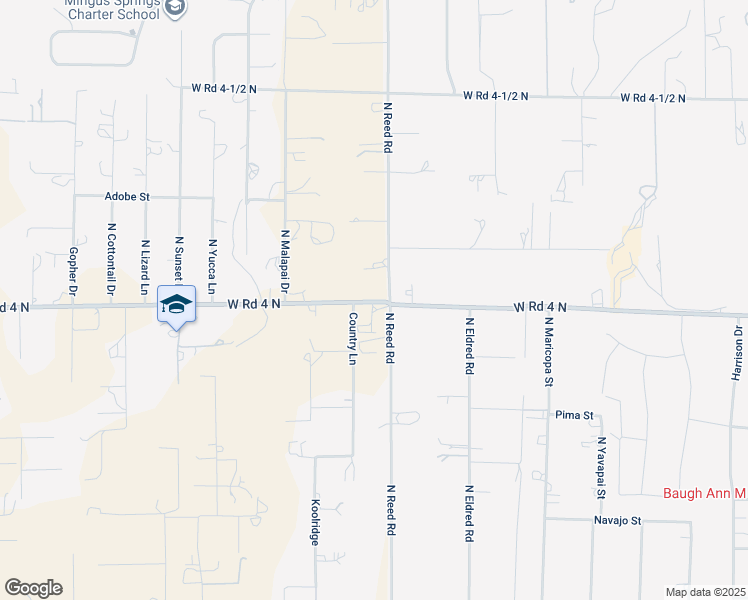 map of restaurants, bars, coffee shops, grocery stores, and more near 2075 West Road 4 North in Chino Valley
