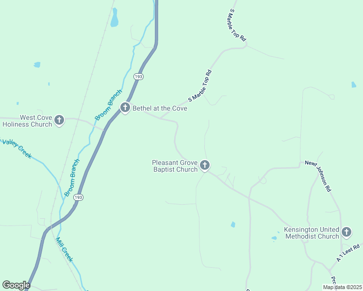 map of restaurants, bars, coffee shops, grocery stores, and more near 1296 Prospect Road in Chickamauga