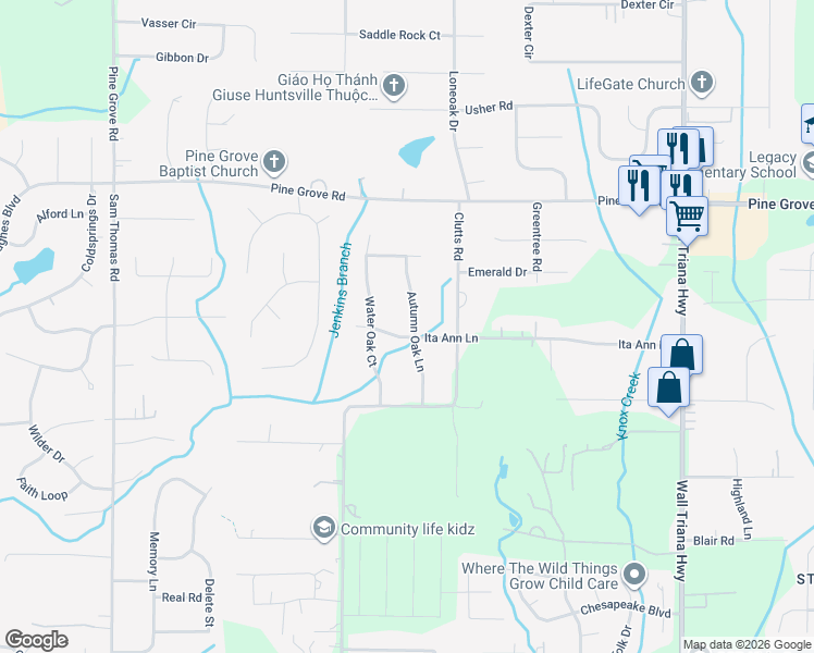 map of restaurants, bars, coffee shops, grocery stores, and more near 376 Ita Ann Lane in Madison