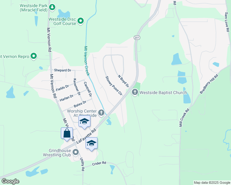 map of restaurants, bars, coffee shops, grocery stores, and more near 1793-1/2 Westside Circle in Rocky Face