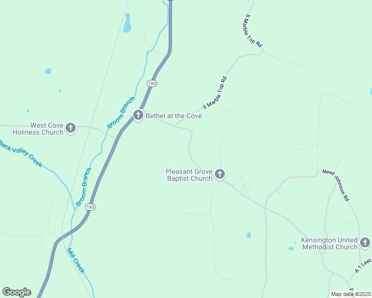 map of restaurants, bars, coffee shops, grocery stores, and more near 1296 Prospect Road in Chickamauga