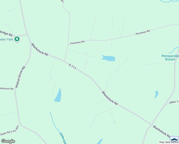 map of restaurants, bars, coffee shops, grocery stores, and more near 421 Blackstock Road in Pauline