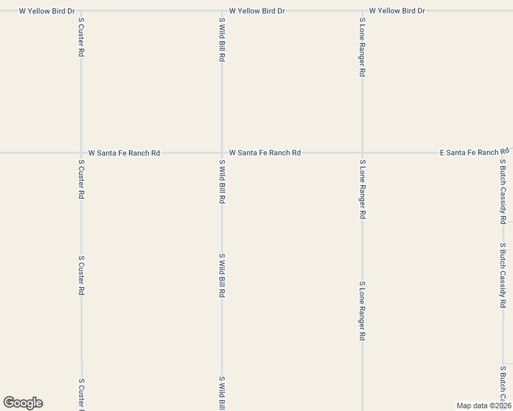 map of restaurants, bars, coffee shops, grocery stores, and more near West Santa Fe Ranch Road in Yucca