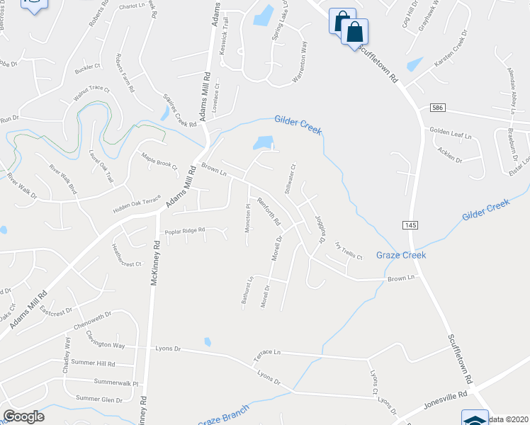 map of restaurants, bars, coffee shops, grocery stores, and more near 10 Renforth Road in Simpsonville