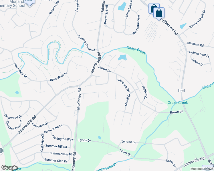map of restaurants, bars, coffee shops, grocery stores, and more near 31 Staffordshire Way in Simpsonville