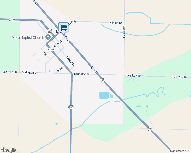 map of restaurants, bars, coffee shops, grocery stores, and more near 136 Edrington Drive in Moro