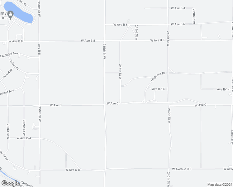 map of restaurants, bars, coffee shops, grocery stores, and more near Avenue B-1 in Los Angeles County