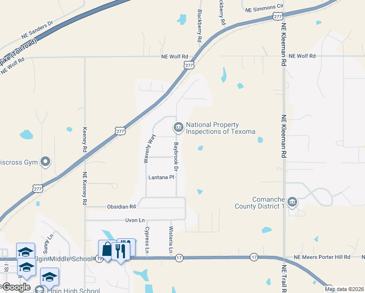 map of restaurants, bars, coffee shops, grocery stores, and more near 1012 Baybrook Drive in Elgin