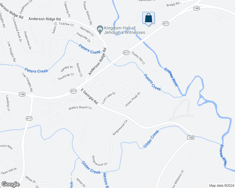 map of restaurants, bars, coffee shops, grocery stores, and more near 328 Lost Lake Drive in Simpsonville