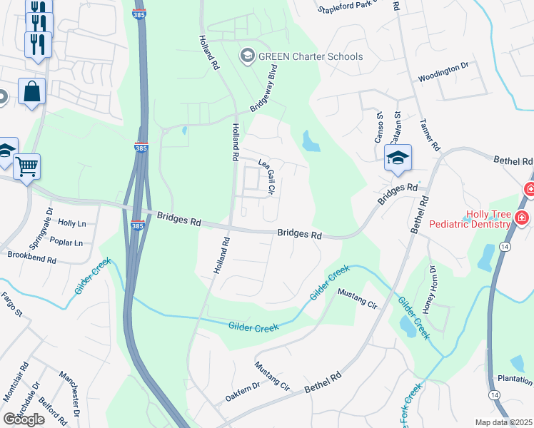map of restaurants, bars, coffee shops, grocery stores, and more near 204 Teaticket Court in Simpsonville
