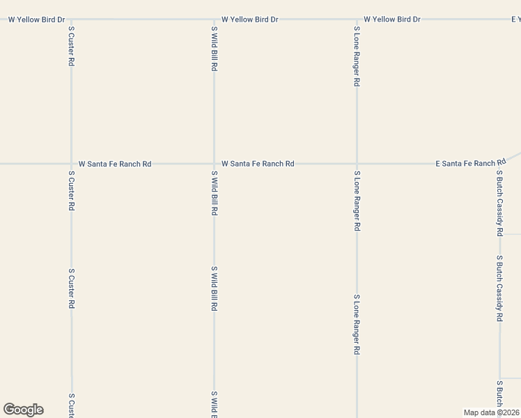 map of restaurants, bars, coffee shops, grocery stores, and more near West Santa Fe Ranch Road in Yucca