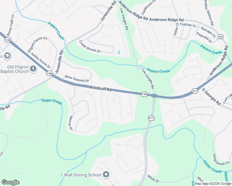 map of restaurants, bars, coffee shops, grocery stores, and more near 3 Penrith Court in Greenville