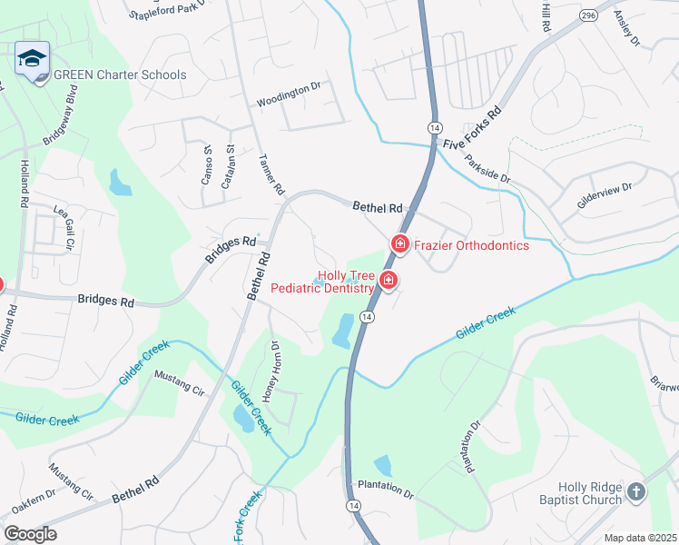 map of restaurants, bars, coffee shops, grocery stores, and more near 73 Trentwood in Simpsonville