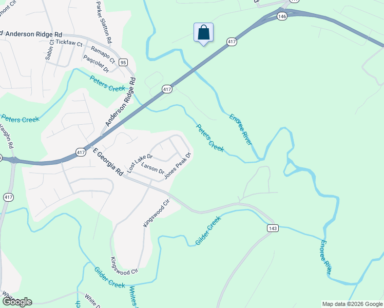 map of restaurants, bars, coffee shops, grocery stores, and more near 3010 East Georgia Road in Simpsonville