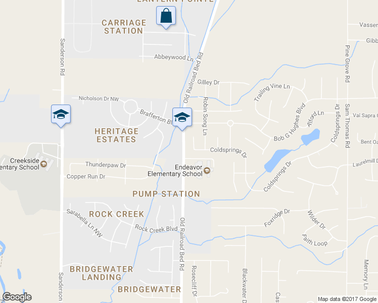 map of restaurants, bars, coffee shops, grocery stores, and more near 109 Coldsprings Drive in Harvest