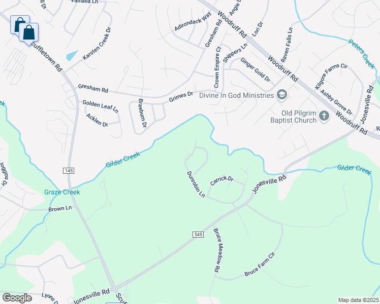 map of restaurants, bars, coffee shops, grocery stores, and more near 2 Kirkwall Court in Simpsonville