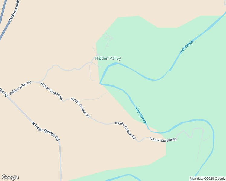 map of restaurants, bars, coffee shops, grocery stores, and more near 3305 North Echo Canyon Road in Cornville