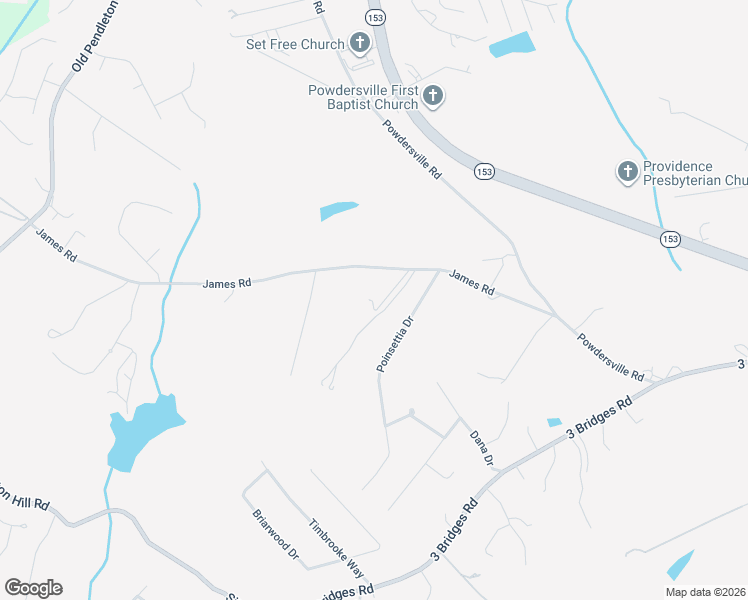 map of restaurants, bars, coffee shops, grocery stores, and more near 602 James Road in Easley