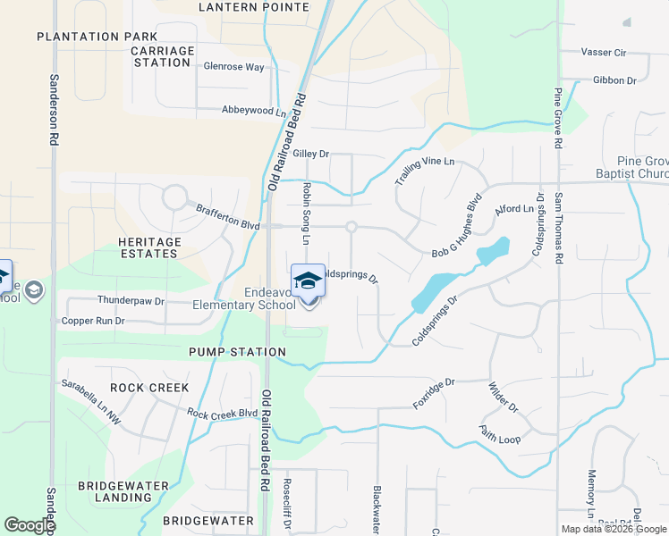 map of restaurants, bars, coffee shops, grocery stores, and more near 101 Linden Tree Circle in Harvest