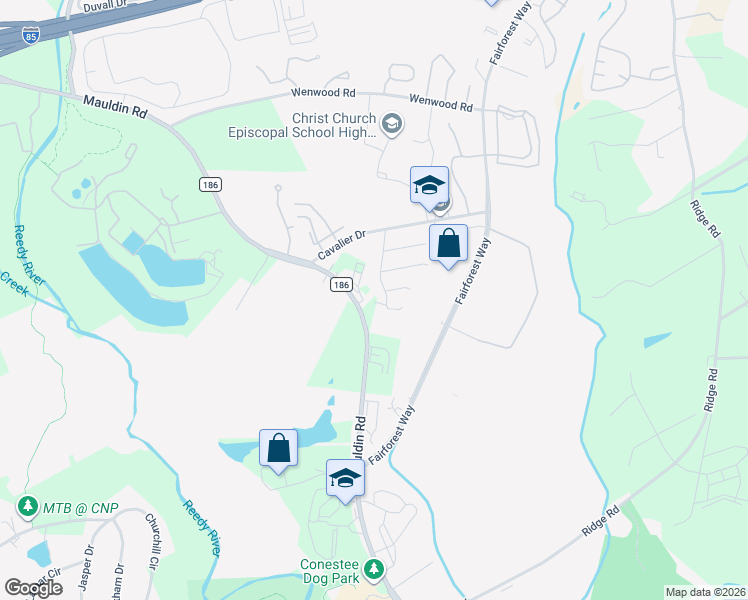 map of restaurants, bars, coffee shops, grocery stores, and more near 38 Huntsfield Drive in Greenville