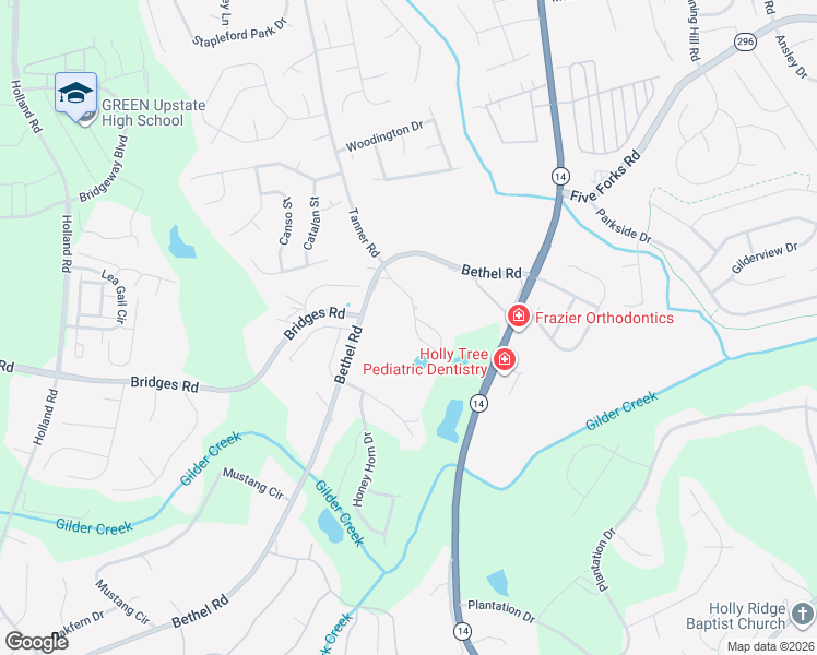 map of restaurants, bars, coffee shops, grocery stores, and more near 68 Trentwood in Simpsonville