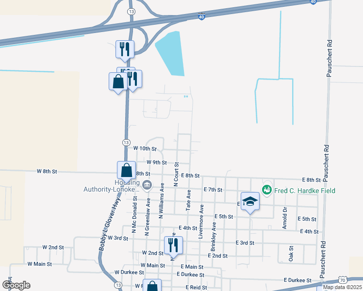 map of restaurants, bars, coffee shops, grocery stores, and more near 109 East 10th Street in Carlisle
