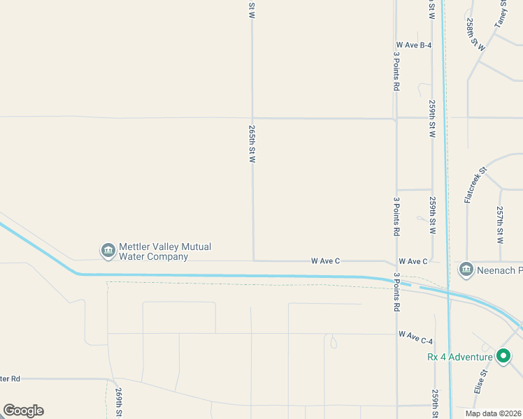 map of restaurants, bars, coffee shops, grocery stores, and more near 265th Street West in Los Angeles County
