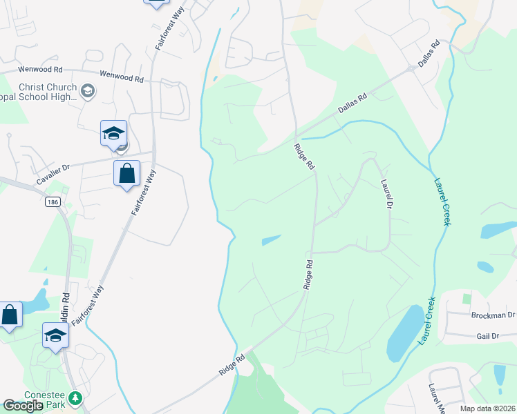 map of restaurants, bars, coffee shops, grocery stores, and more near 536 Ridgewood Drive in Greenville