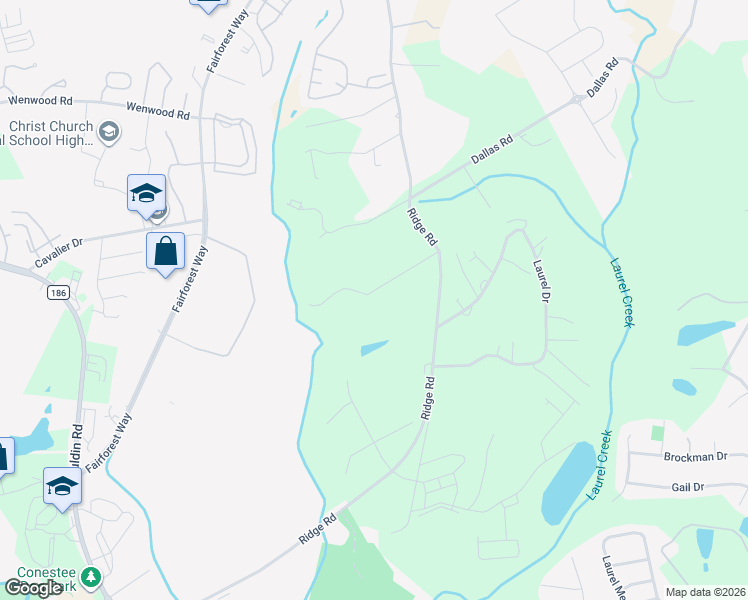 map of restaurants, bars, coffee shops, grocery stores, and more near 531 Ridgewood Drive in Greenville