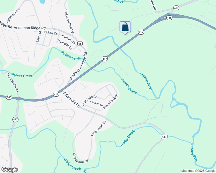 map of restaurants, bars, coffee shops, grocery stores, and more near 101 Calavera Drive in Simpsonville