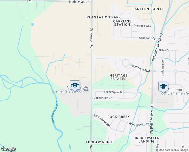 map of restaurants, bars, coffee shops, grocery stores, and more near 16245-16409 County Road 127 in Harvest