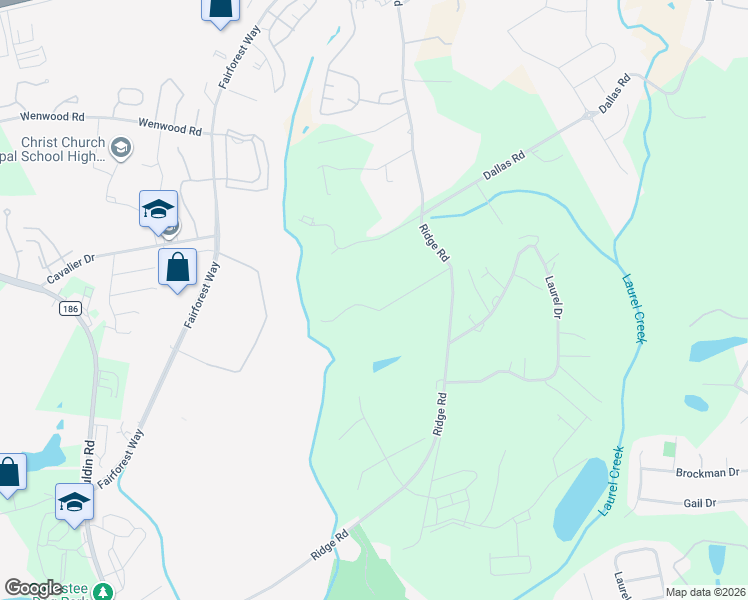 map of restaurants, bars, coffee shops, grocery stores, and more near 536 Ridgewood Drive in Greenville