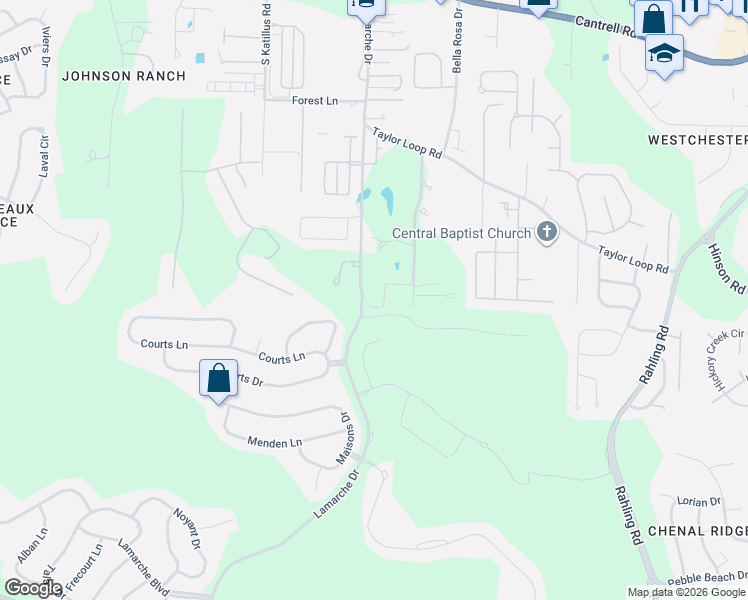 map of restaurants, bars, coffee shops, grocery stores, and more near 1 Deming Place in Little Rock