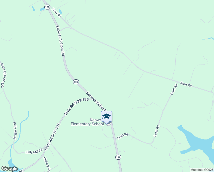 map of restaurants, bars, coffee shops, grocery stores, and more near Keowee School Road in Seneca