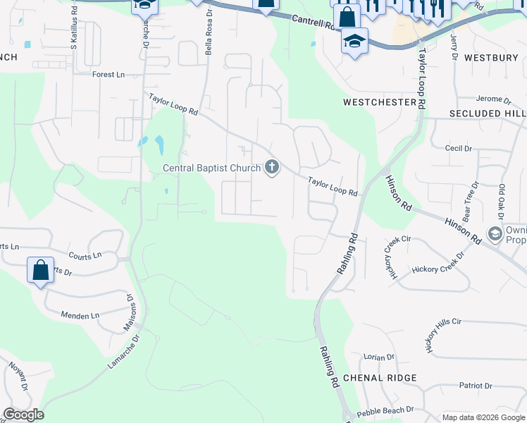 map of restaurants, bars, coffee shops, grocery stores, and more near 53 Hanna Ln in Little Rock