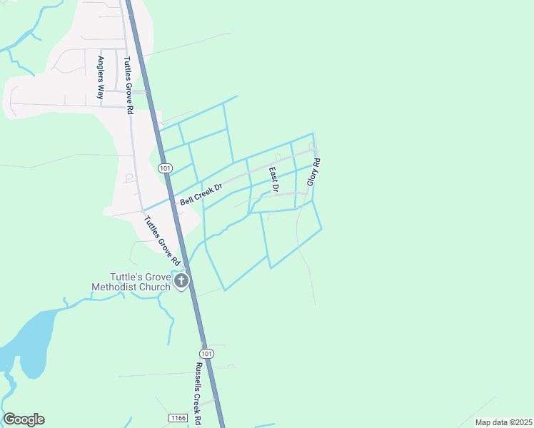 map of restaurants, bars, coffee shops, grocery stores, and more near 520 Glory Road in Beaufort