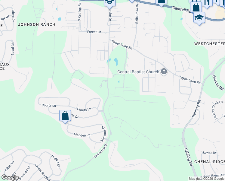 map of restaurants, bars, coffee shops, grocery stores, and more near 1 Deming Place in Little Rock