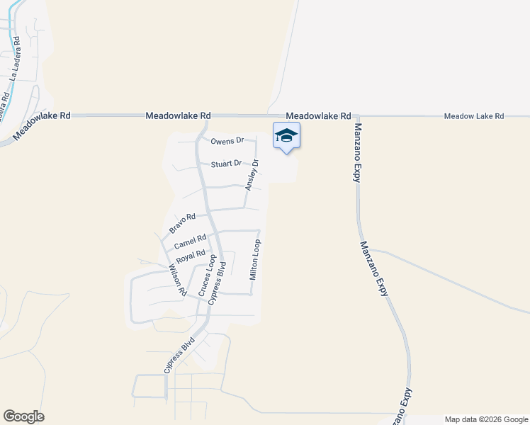 map of restaurants, bars, coffee shops, grocery stores, and more near 24 Timothy Court in Los Lunas