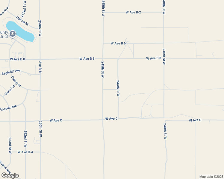 map of restaurants, bars, coffee shops, grocery stores, and more near West Avenue B 12 in Los Angeles County