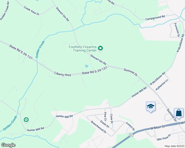 map of restaurants, bars, coffee shops, grocery stores, and more near 147 Liberty Highway in Liberty