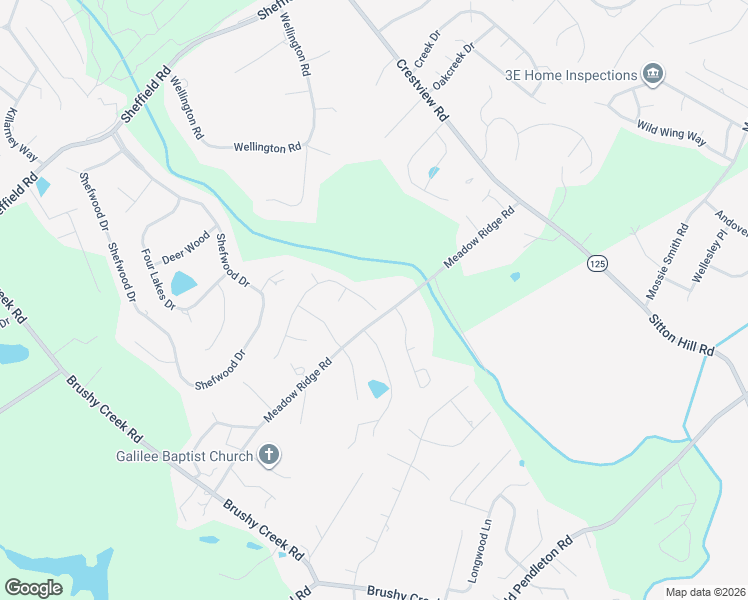 map of restaurants, bars, coffee shops, grocery stores, and more near 424 Wildflower Road in Easley