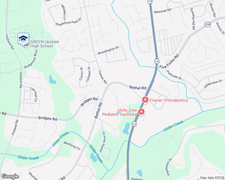 map of restaurants, bars, coffee shops, grocery stores, and more near 30 Trentwood in Simpsonville