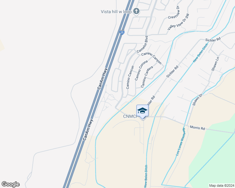 map of restaurants, bars, coffee shops, grocery stores, and more near 2010 Camino Rincon in Los Lunas
