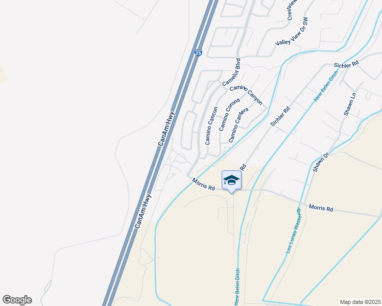 map of restaurants, bars, coffee shops, grocery stores, and more near 2010 Camino Rincon in Los Lunas