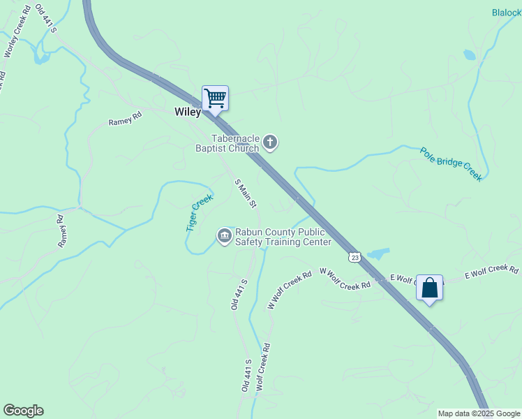 map of restaurants, bars, coffee shops, grocery stores, and more near 6524 US-441 South in Lakemont